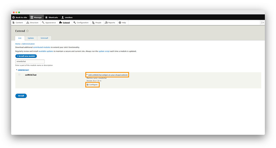 Drupal module installation instructions step4